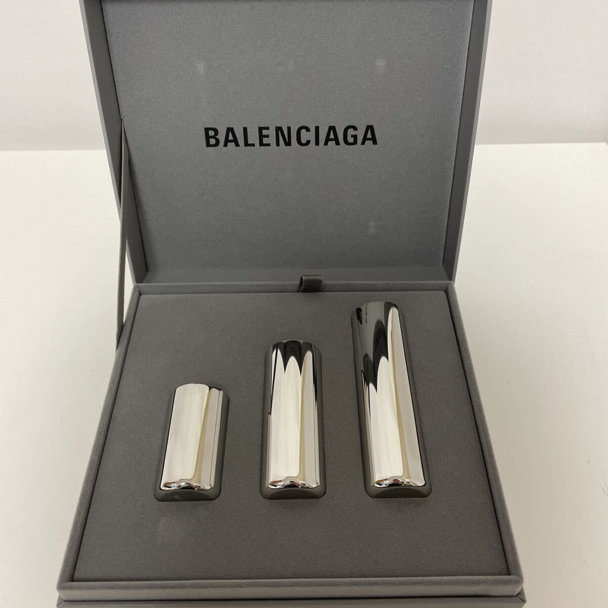 BALENCIAGA バレンシアガ ステンレス キャンドルホルダー セット 美品