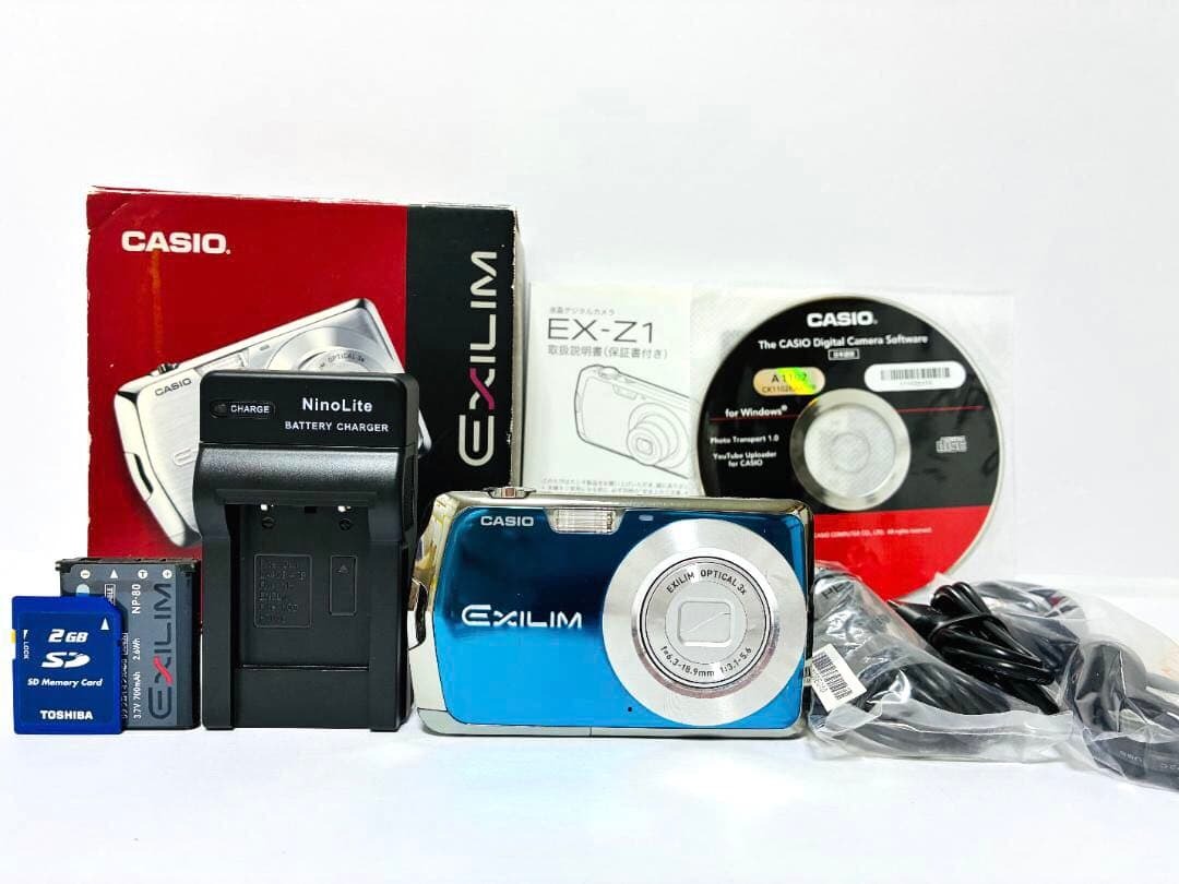 カシオ　CASIO EXILIM EX-Z1 ブルー 《動作確認済》#371-05JN26-Y