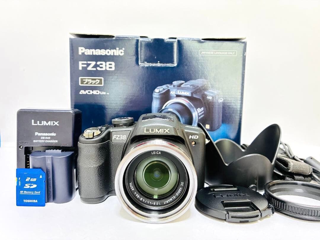 ■ ほぼ新品 ■ パナソニック　Panasonic LUMIX FZ38 ブラック 《動作確認済》#340-28JN26-Y
