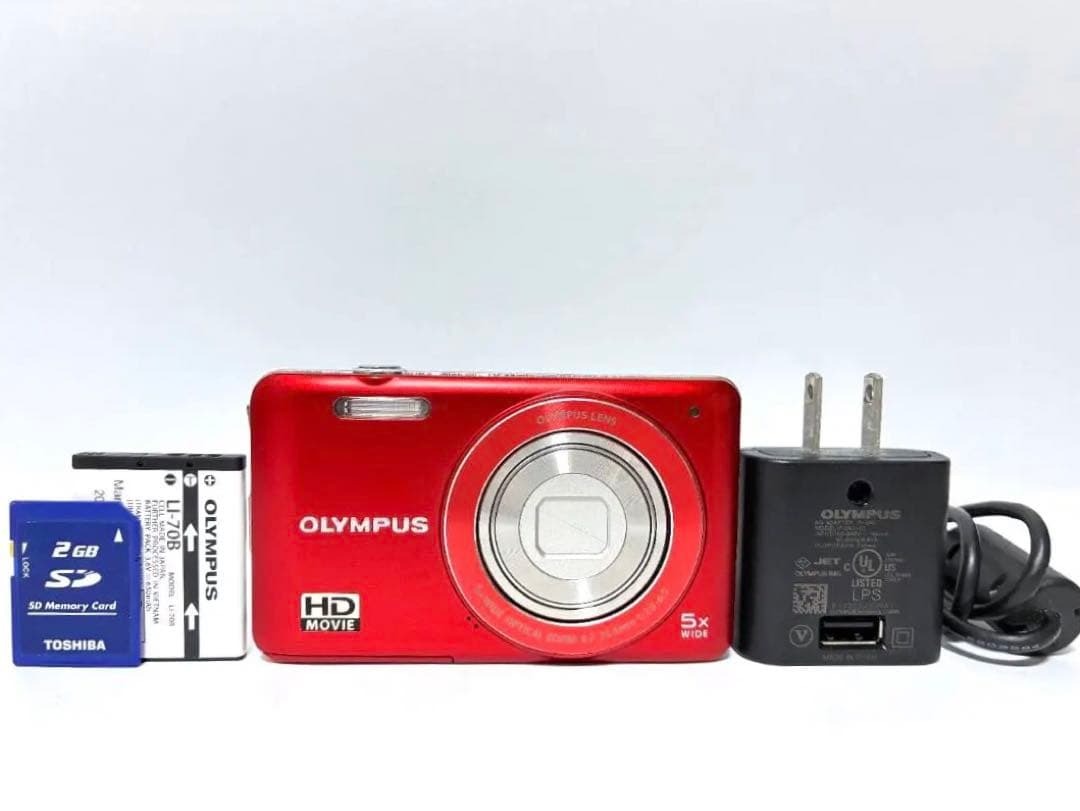 ■ 美品 ■ オリンパス OLYMPUS VG-120 レッド 《動作確認済》#376-14JN26-Y