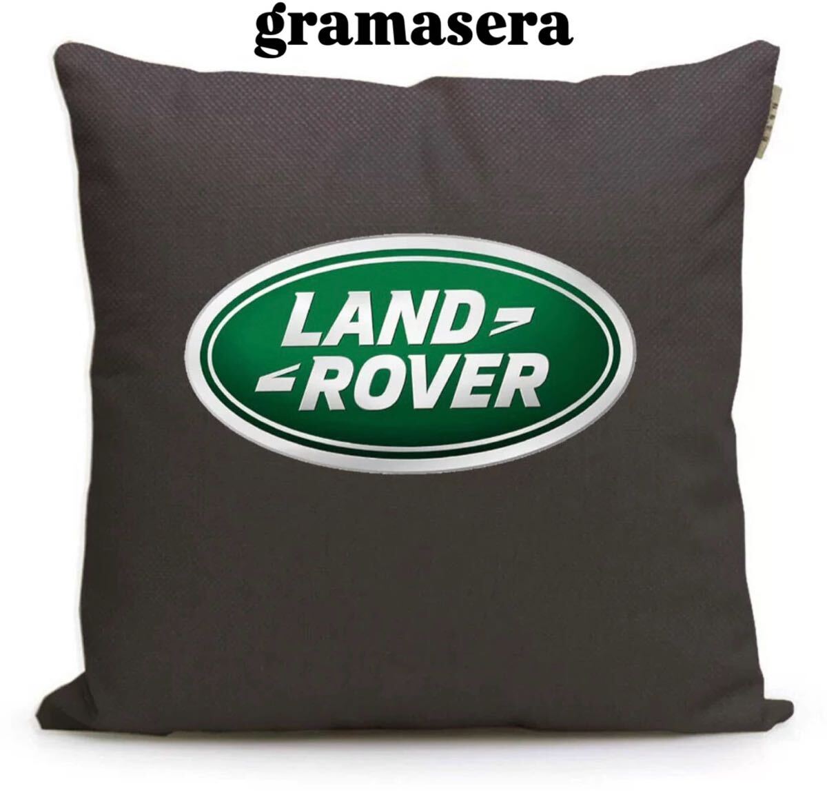 ★レア★ landrover Range Rover ランドローバー　クッション 高品質　ロゴクッション　エンブレム　レンジローバー　黒