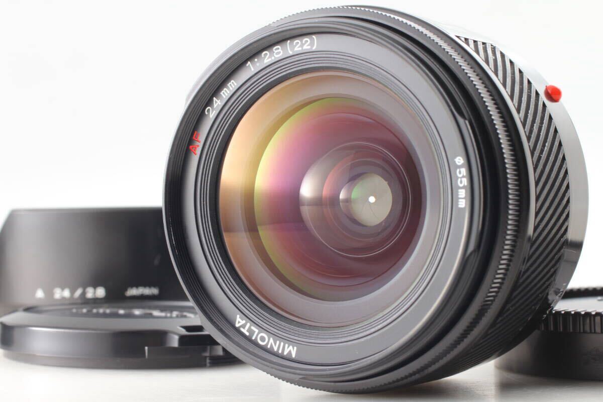 【美品】Minolta AF 24mm F2.8 Aマウント 広角単焦点レンズ 動作確認済 EF-2129