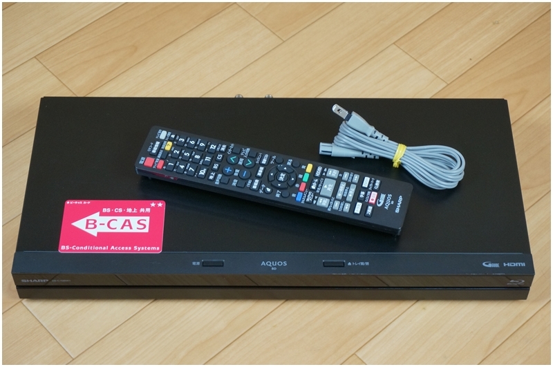【動作保証】 SHARP ★ シャープ ★ ブルーレイレコーダー ★ 2番組同時録画 HDD1TB ドラ丸 ★ 2B-C10BW1 リモコン B-CASカード付き