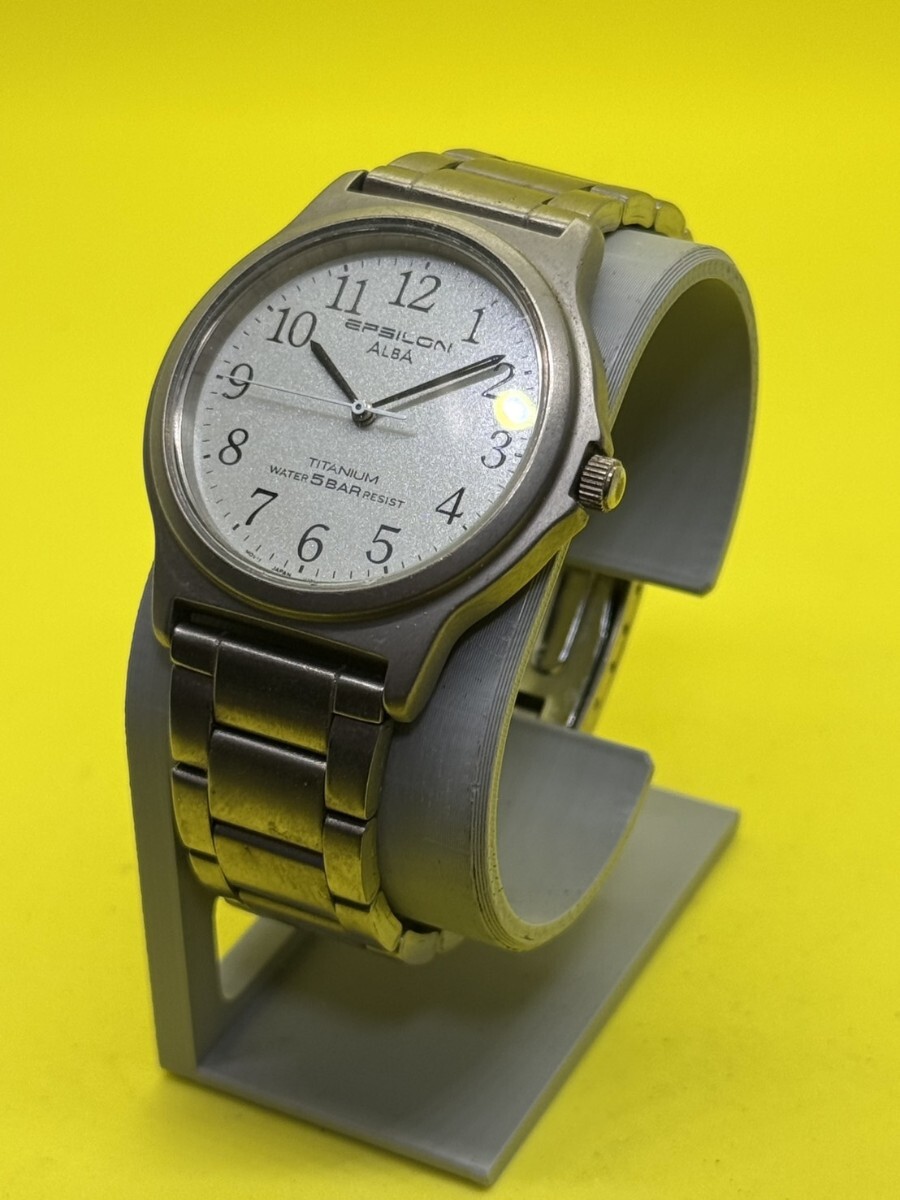 U-5 SEIKO ALBA EPSILON 腕時計 クォーツ アンティーク ヴィンテージ メンズ チタニウム セイコー アルバ イプシロン