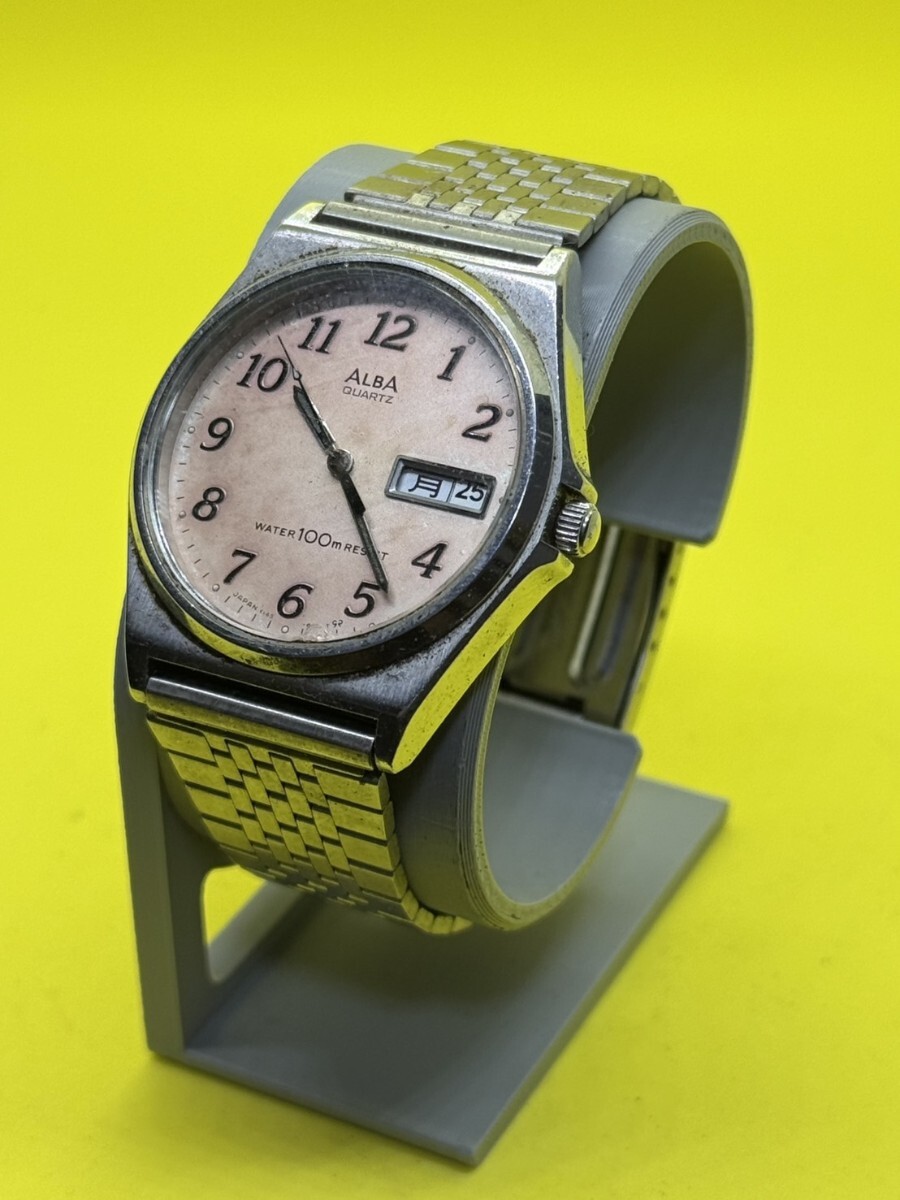 U-7 SEIKO ALBA Y143-8141 ヴィンテージ クォーツ アンティーク メンズ セイコー アルバ