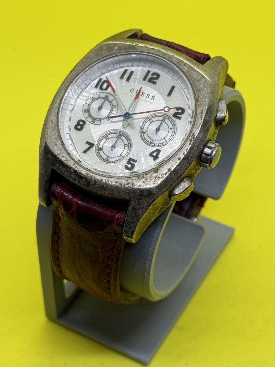 Y-4 GUESS クロノグラフ 腕時計 クォーツ メンズ ゲス