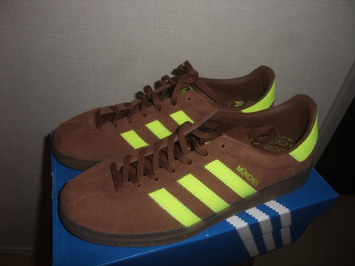 アディダス　ADIDAS MUENCHEN　ブラウン/イエロー/ガム　US9