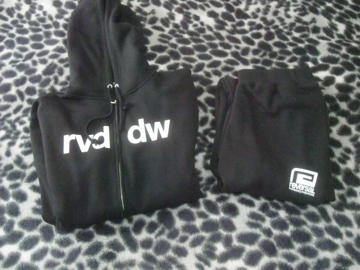 リバーサル　rvddw ZIP UP SWEAT パーカー＆パンツ　ブラック　セットアップ