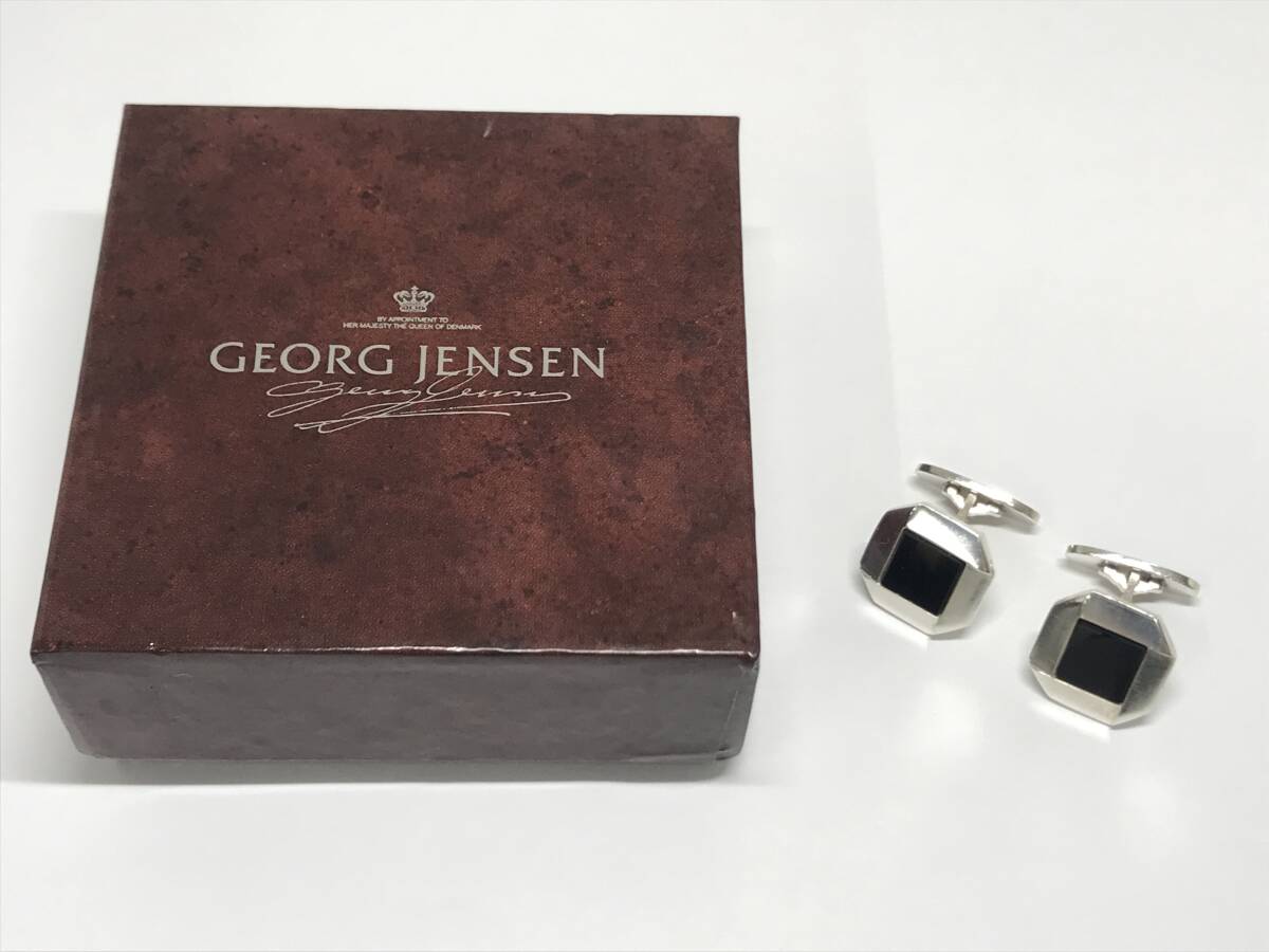 GEORG JENSEN ジョージジェンセン カフス 925刻 シルバー SV オニキス メンズ ファッション アクセサリー 服飾小物 趣味 コレクター