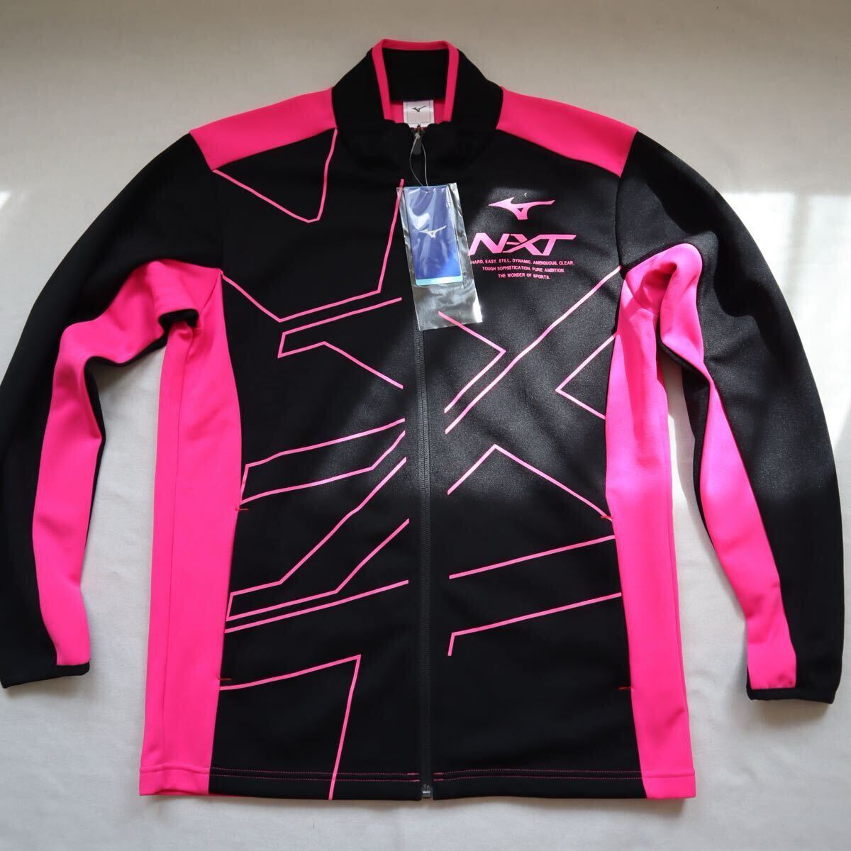  ミズノ(mizuno) N-XT ウォームアップジャケット ジャケット (19SS) ブラック×ピンクグロー 32JC921096 メンズM
