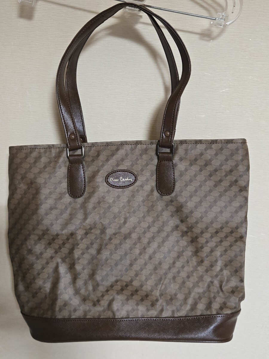 pierre cardin ピエールカルダン 総柄 トートバッグ ブラウン　