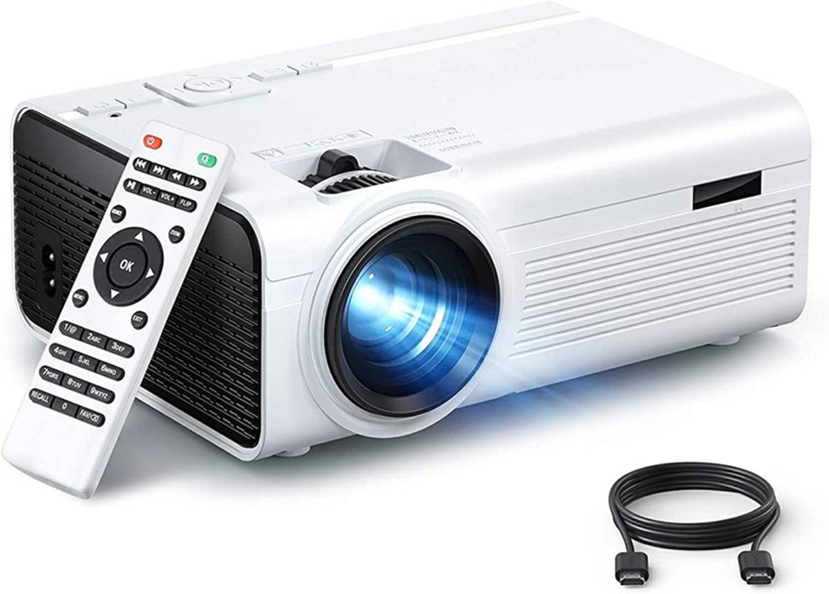 新品☆プロジェクター P600 小型 Crosstour 1080P対応 コントラスト比2000:1 台形補正 内蔵スピーカー ホームプロジェクター