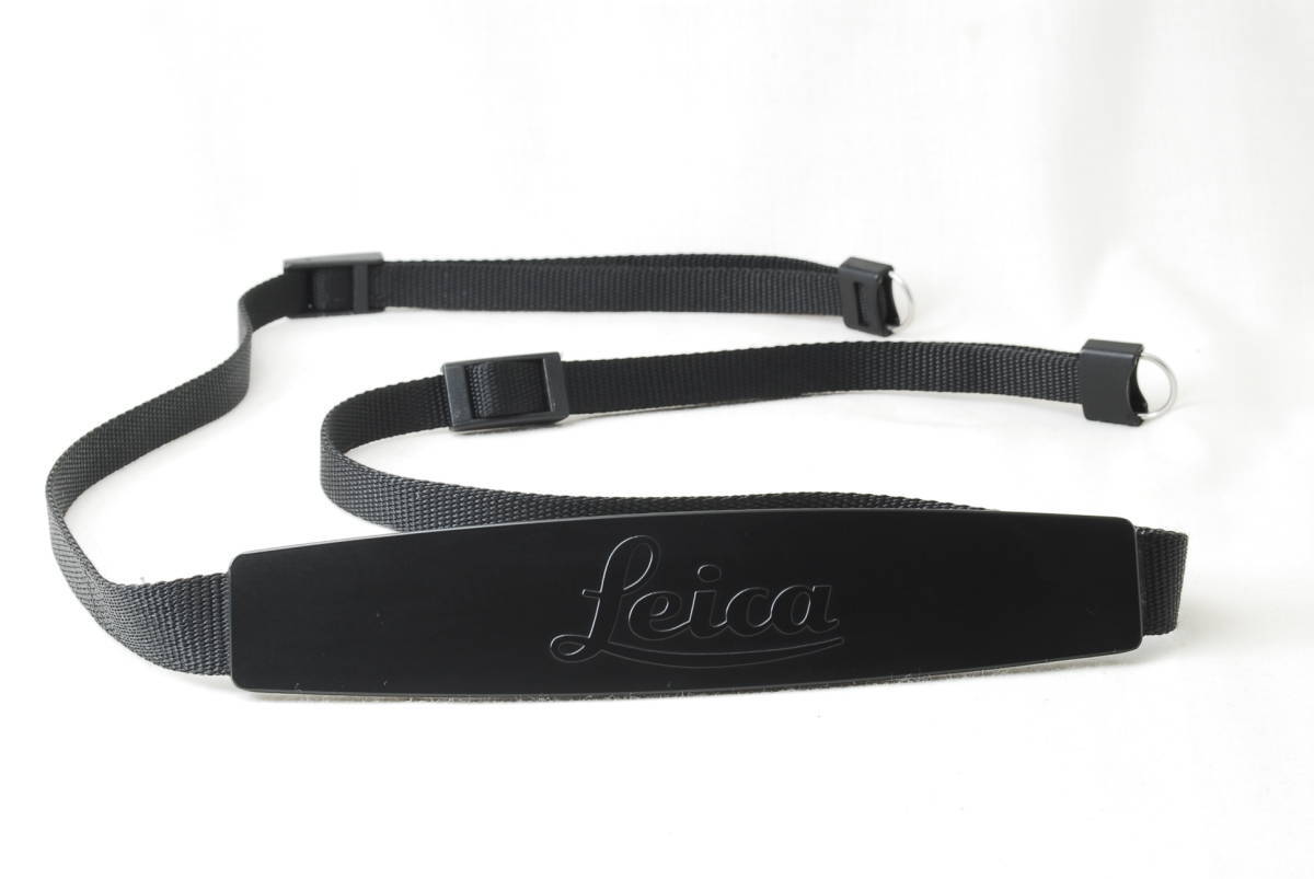 ☆LEICA ライカ 純正 カメラ ストラップ 黒色(ブラック) 金具付き 筆記体 ドイツ製 Germany M2 M3 M4 M5 M6 M7 MP等に Camera Strap☆