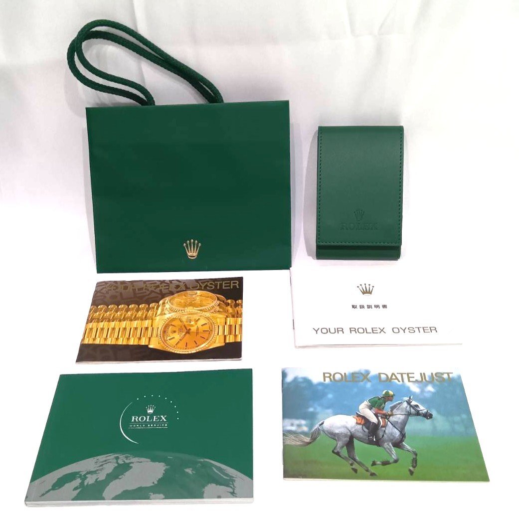 [9356-013] 【1円スタート】 ROLEX デイトジャスト 取扱説明書 冊子 WORLD SERVICE 【現状品 冊子4冊 ホルダー】 ロレックス 時計 付属品