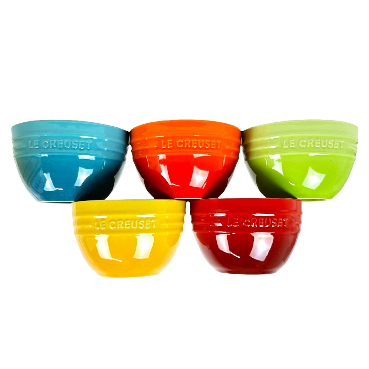 [9304-805] LE CREUSET ル・クルーゼ お茶碗セット 5個入り 未使用品 ライスボール5個セット 小さなご飯お茶碗 ①