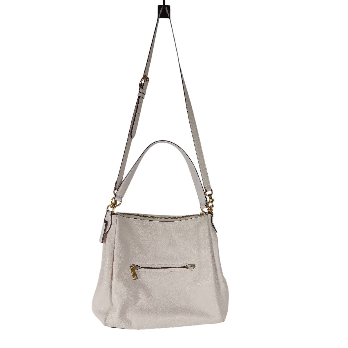 [9304-010] 1円スタート COACH 93811 2WAY レザー ショルダーバッグ ハンドバッグ 【中古】 現状販売 コーチ アイボリー系 布袋有り