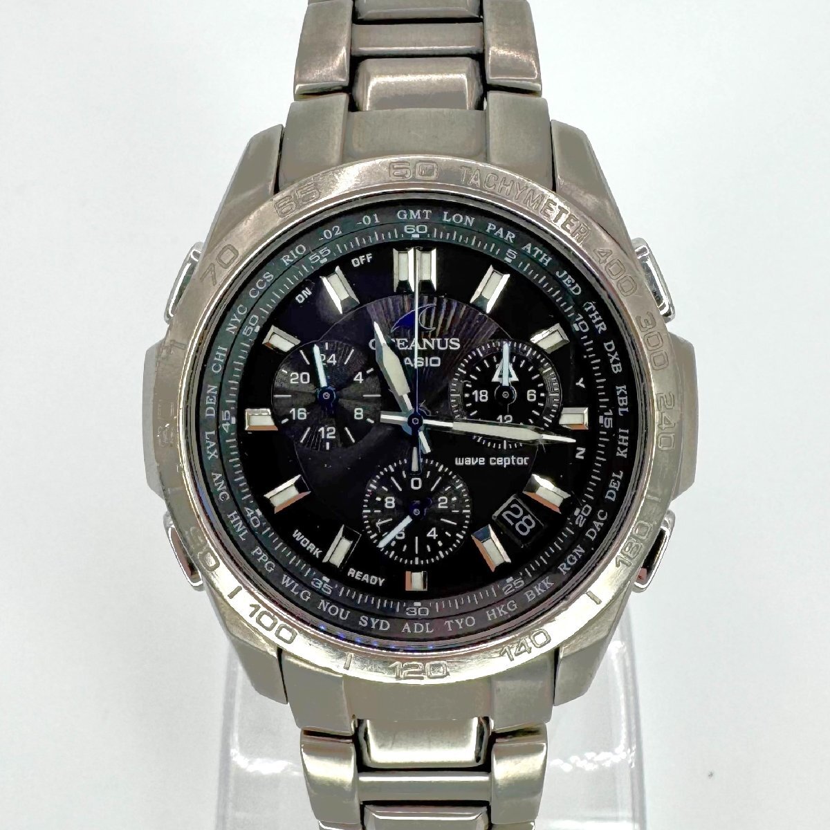 [9304-004] 1円スタート CASIO OCW-600 OCEANUS ジャンク 腕時計 カシオ メンズ 稼働品 電波受信不良 オシアナス チタン 電波ソーラー