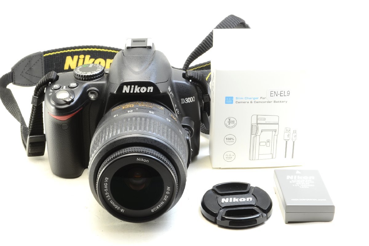【良上品】Nikon ニコン D3000 / 18-55mm F3.5-5.6G VRセット / 新同充電器付 / SHOT 4257回 #5071
