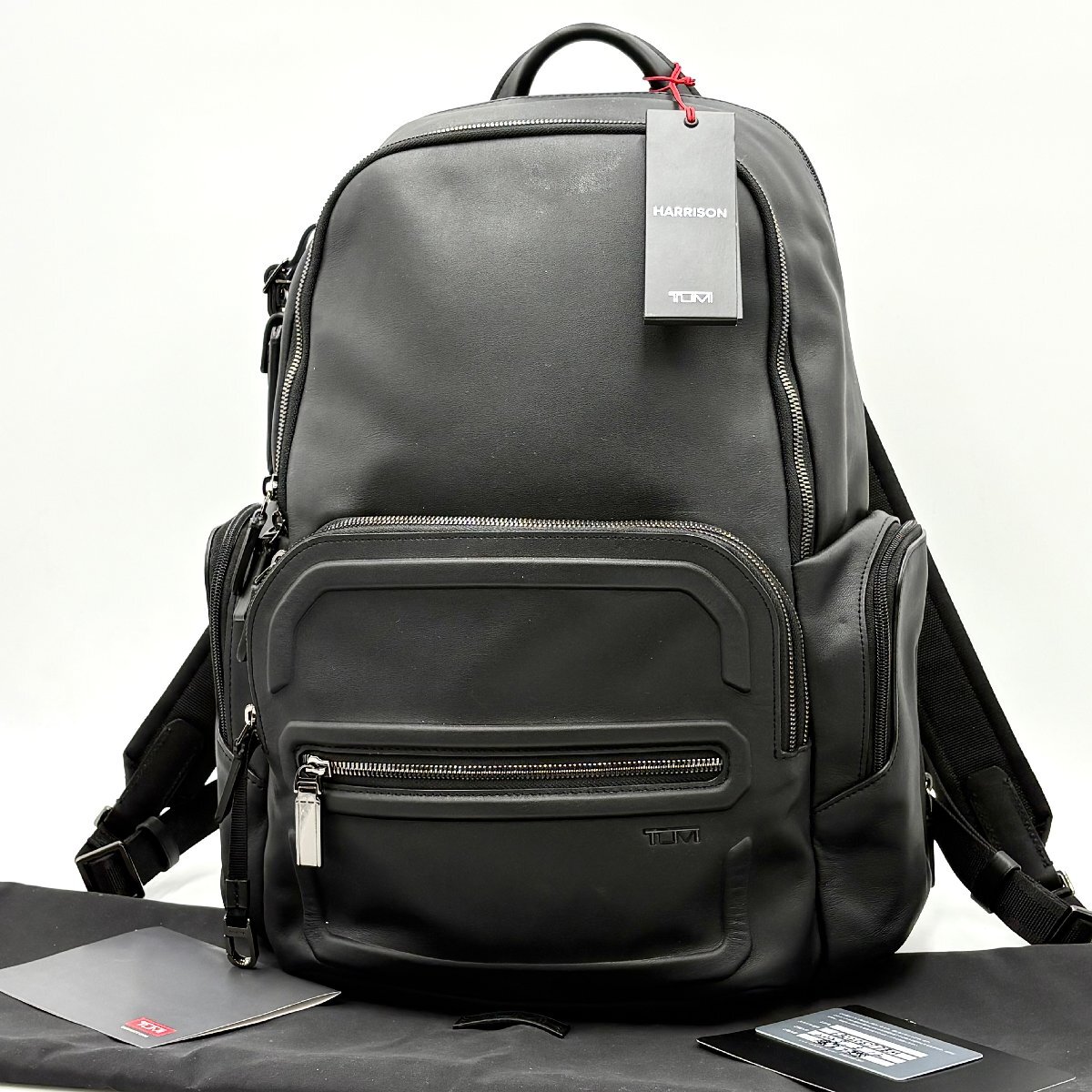 未使用保管品！2025年銀座三越購入品◎TUMI Harrison ハリソン ハデン レザー バックパック リュック メンズ ビジネスバッグ A4&PC収納可