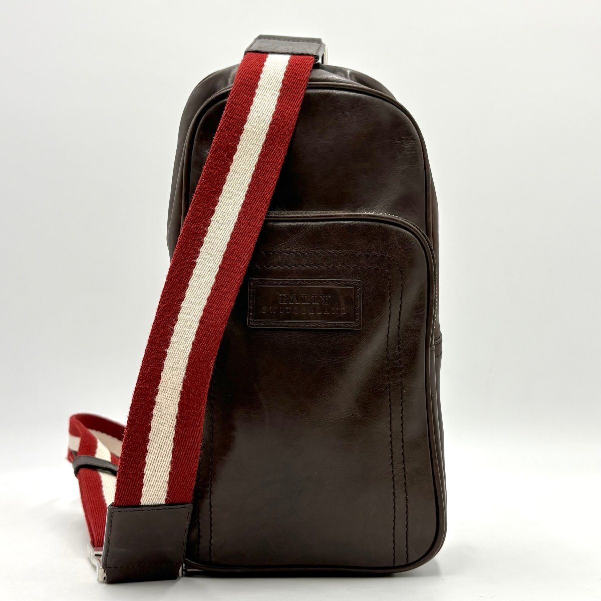 1円/美品◎BALLY バリー トレスポ レザー ボディバッグ ショルダーバッグ メンズ ビジネスバッグ トート ブラウン