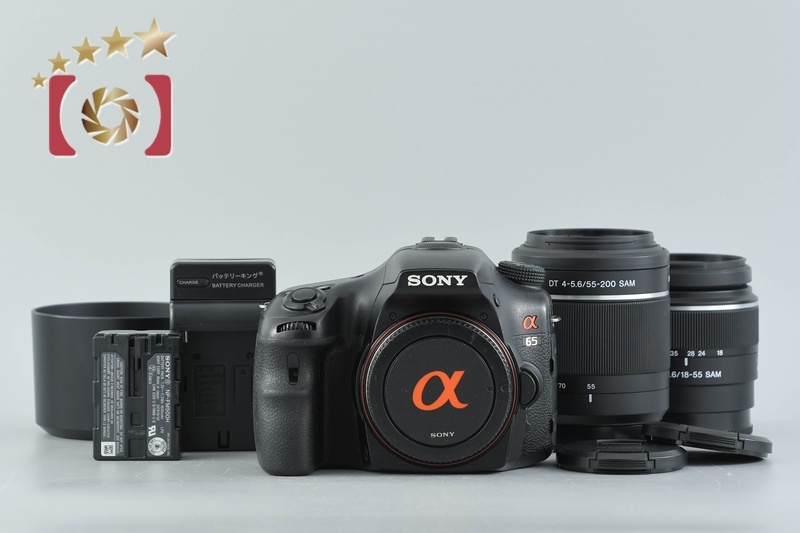 【中古】SONY ソニー α65 SLT-A65V ダブルズームレンズキット