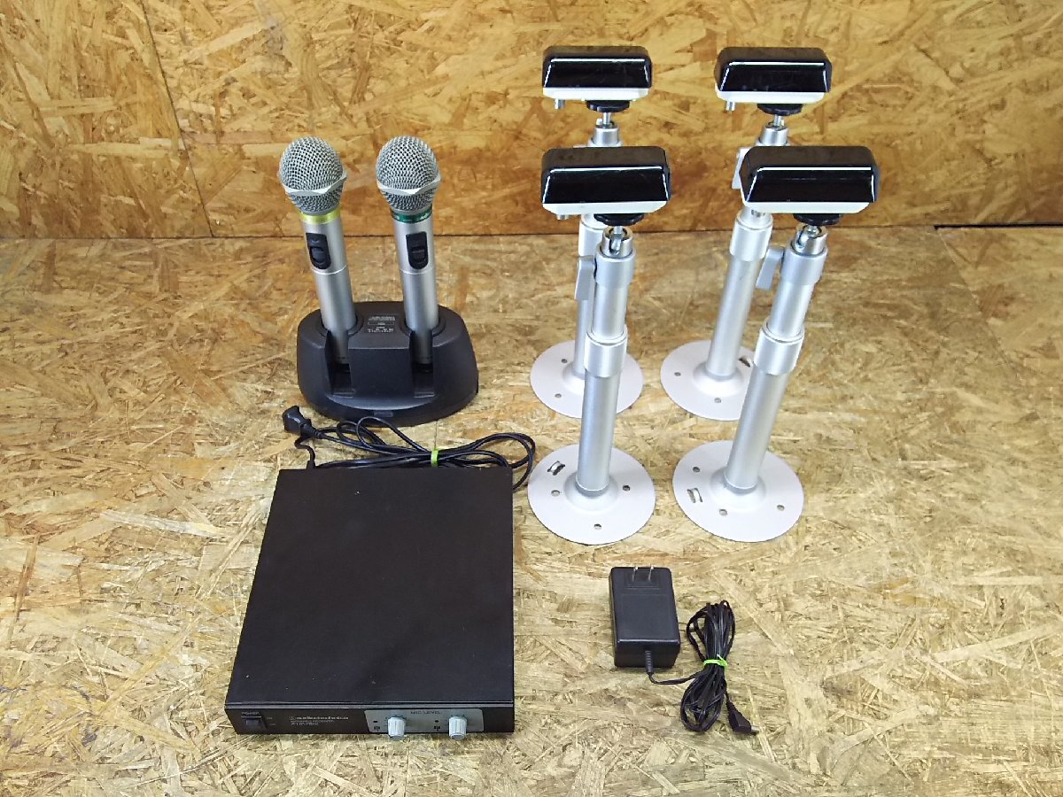 ◎【動作確認済み】audio-technica 業務用マイクセット レシーバー ATIR-R82／ 受光ユニット ATIR-A40／ 充電器 BC-60◎Z-3016