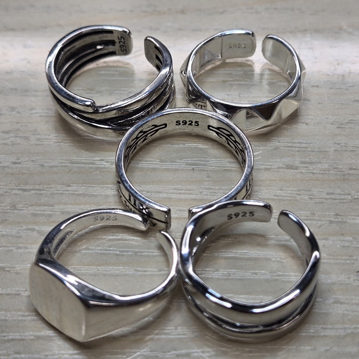 指輪 おまとめ ジュエリー リング 刻印 磁性無し Cリング シルバー アクセサリー 断捨離 銀 S925 全て刻印入り SILVER