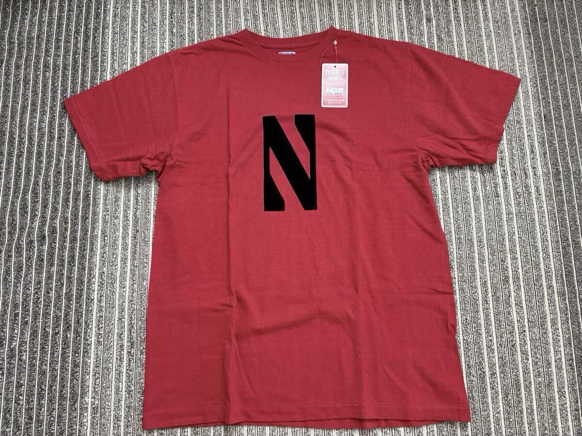 新品 日本製 ウエアハウス ダブルワークス 半袖 Tシャツ N フロッキープリント XL 42 44 アメリカ ビンテージ スタイル 丸胴 コットン100%