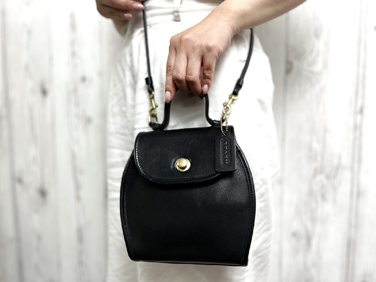極美品 COACH コーチ オールドコーチ ハンドバッグ ショルダーバッグ バッグ レザー 黒 2WAY 101342
