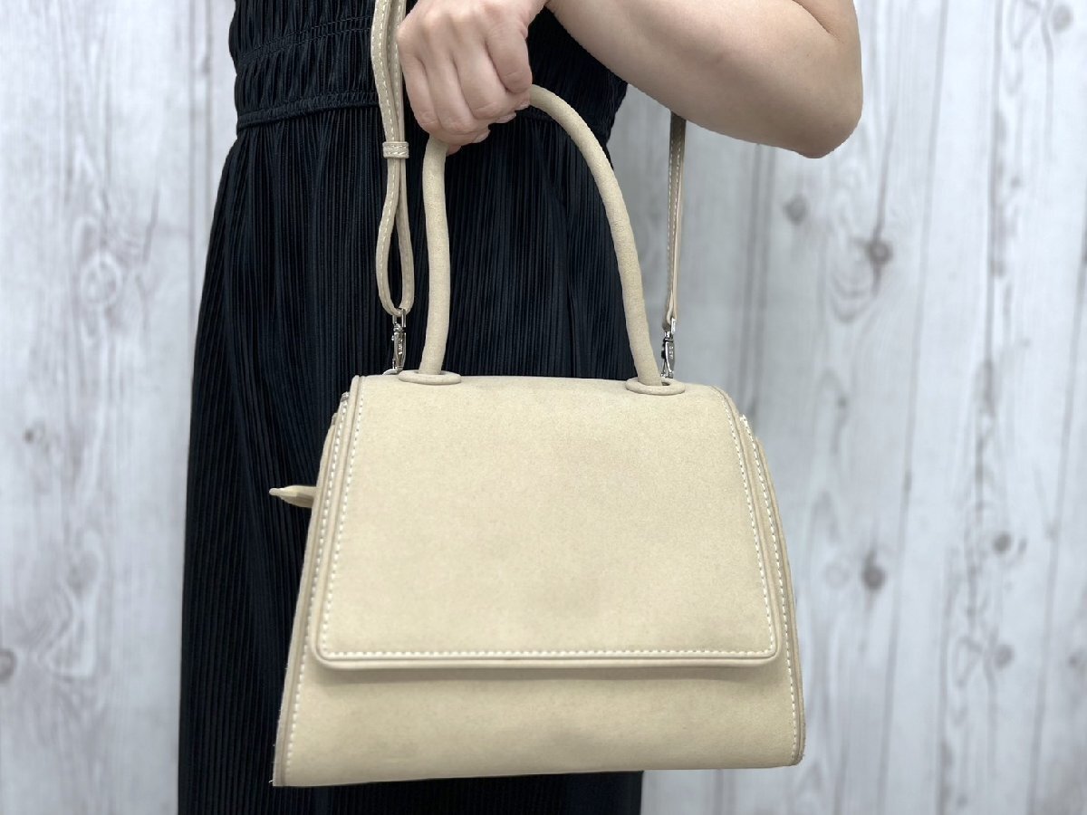 美品 VASIC ヴァジック ハンドバッグ ショルダーバッグ バッグ スエード ベージュ 2WAY 101280Y