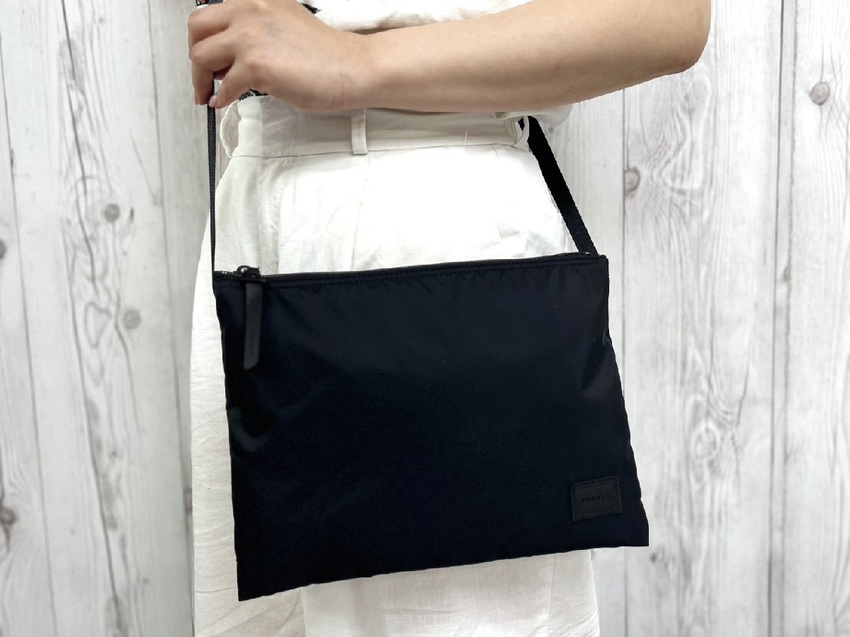 極美品 新品同様 PORTER ポーター ポーターガール ショルダーバッグ バッグ ナイロン 黒 101098Y