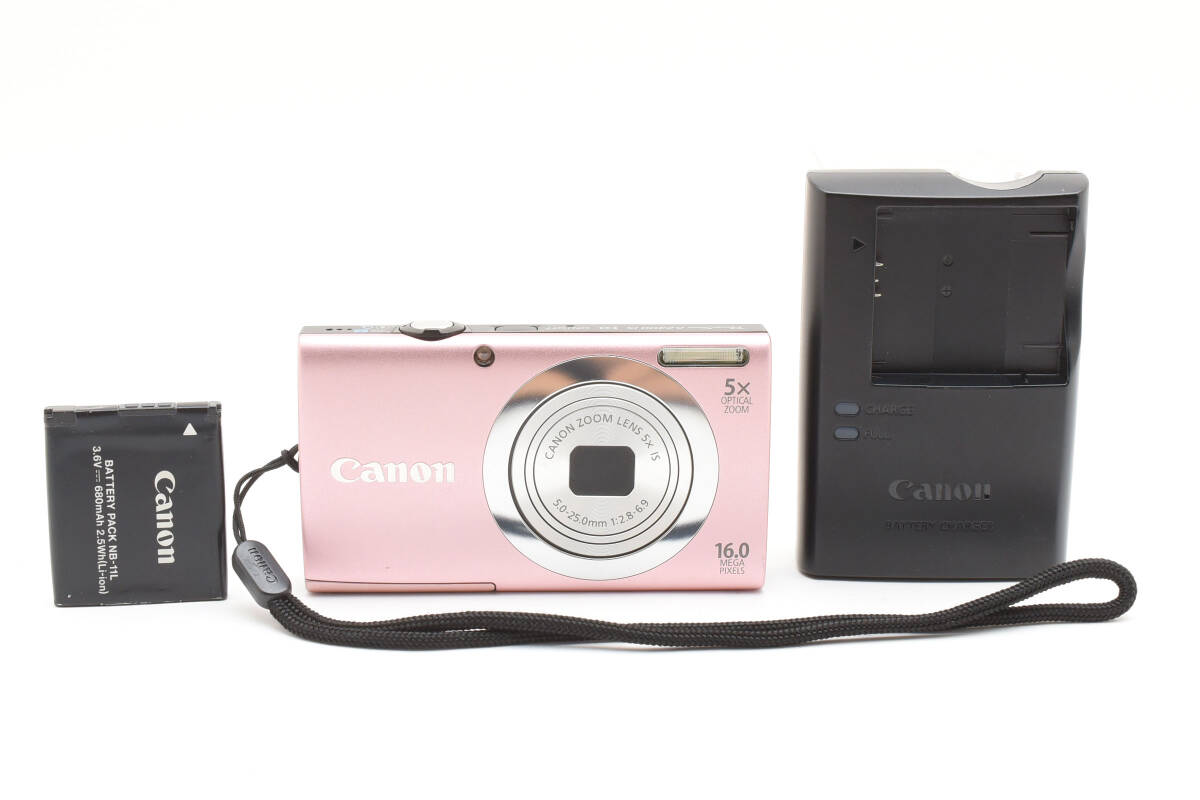 ★極上美品 完動品★ Canon キヤノン PowerShot A2400 IS ピンク