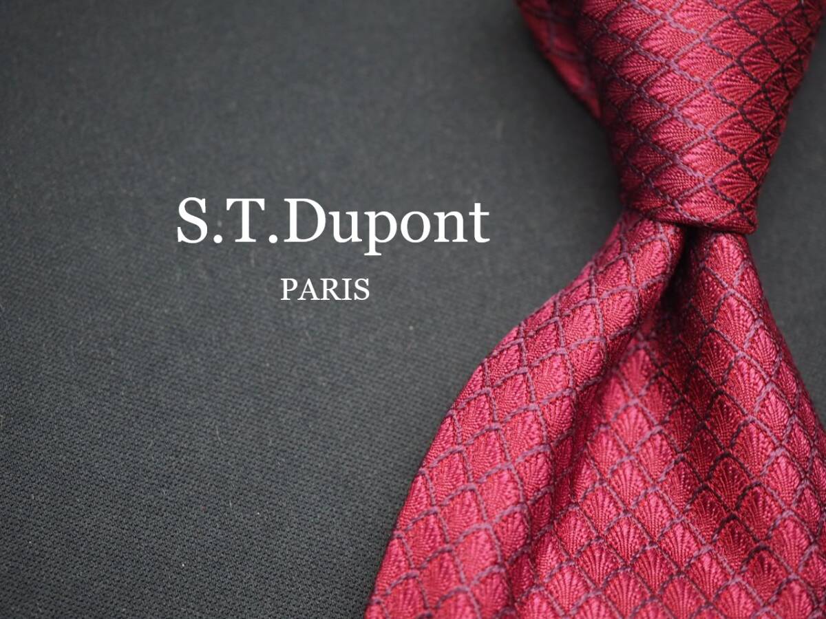美品【S.T.Dupont デュポン】 J 1761 SILK ブランド ネクタイ 古着 良品 転売 仕入