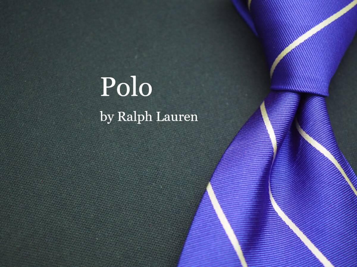 【Polo Ralph Lauren ポロ ラルフローレン】 J 1962 パープル系 SILK ブランド ネクタイ 古着 良品 転売 仕入