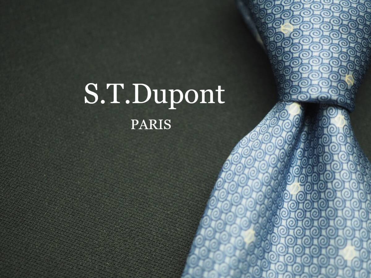 美品【S.T.Dupont デュポン】 J 2084 SILK ブランド ネクタイ 古着 良品 転売 仕入