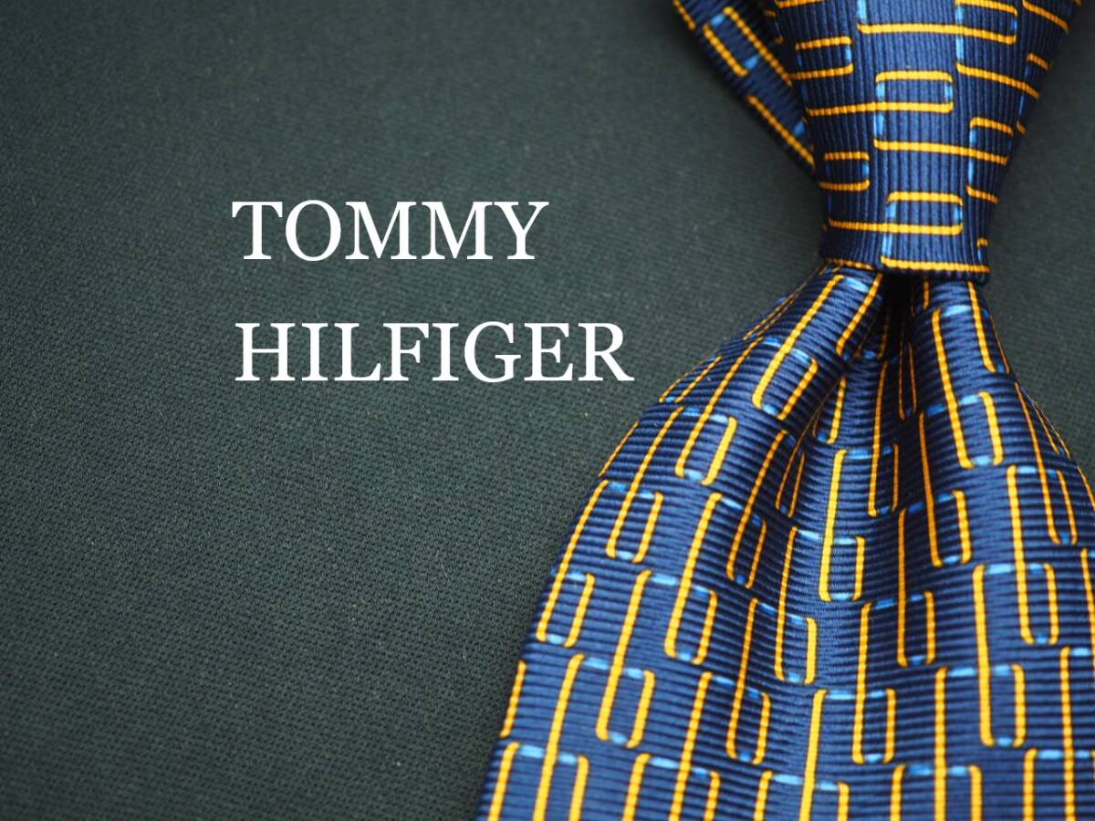美品【TOMMY HILFIGER トミーヒルフィガー】 J 2130 USA SILK ブランド ネクタイ 古着 良品 転売 仕入