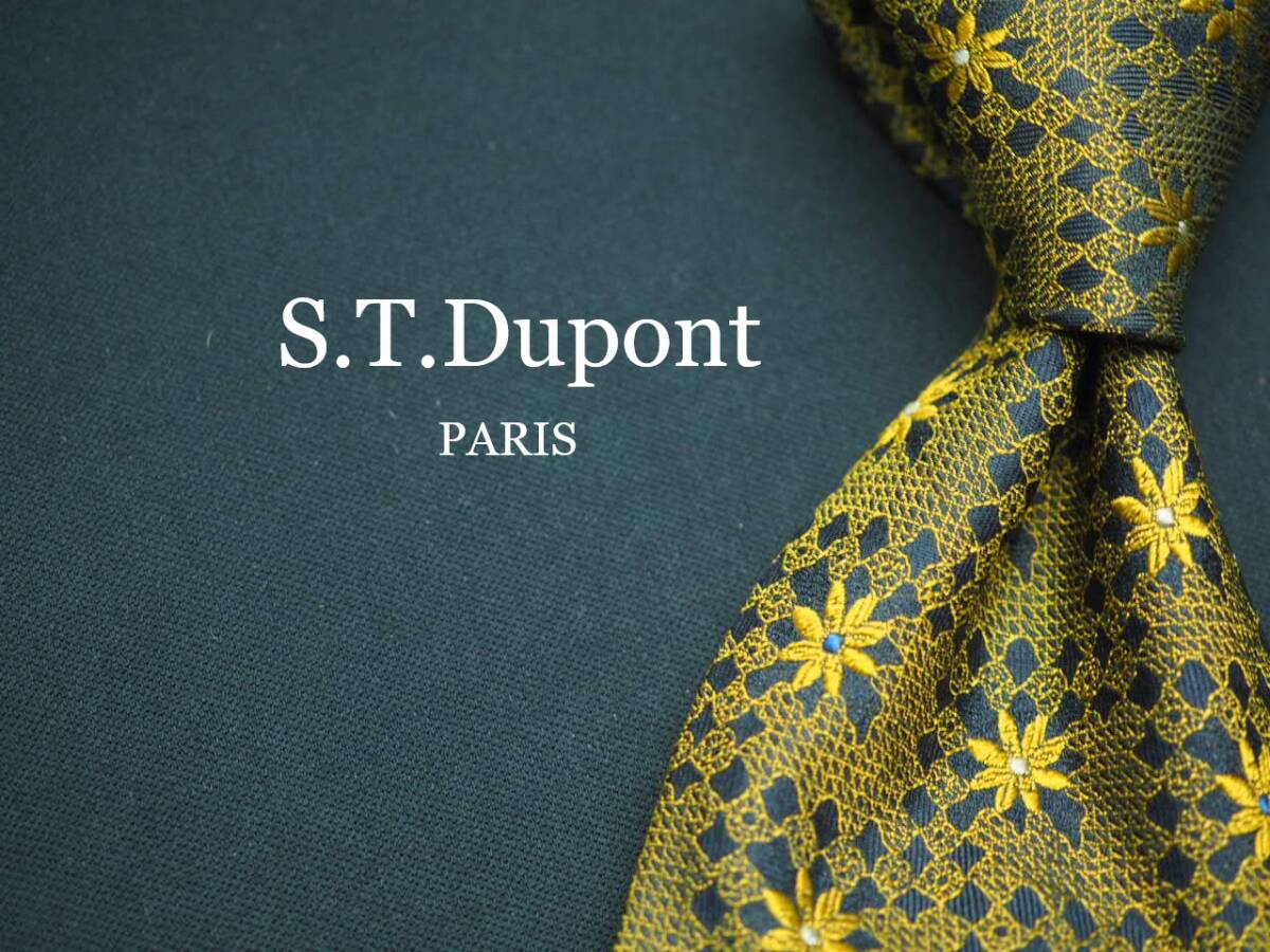 美品【S.T.Dupont デュポン】 J 2264 SILK ブランド ネクタイ 古着 良品 転売 仕入