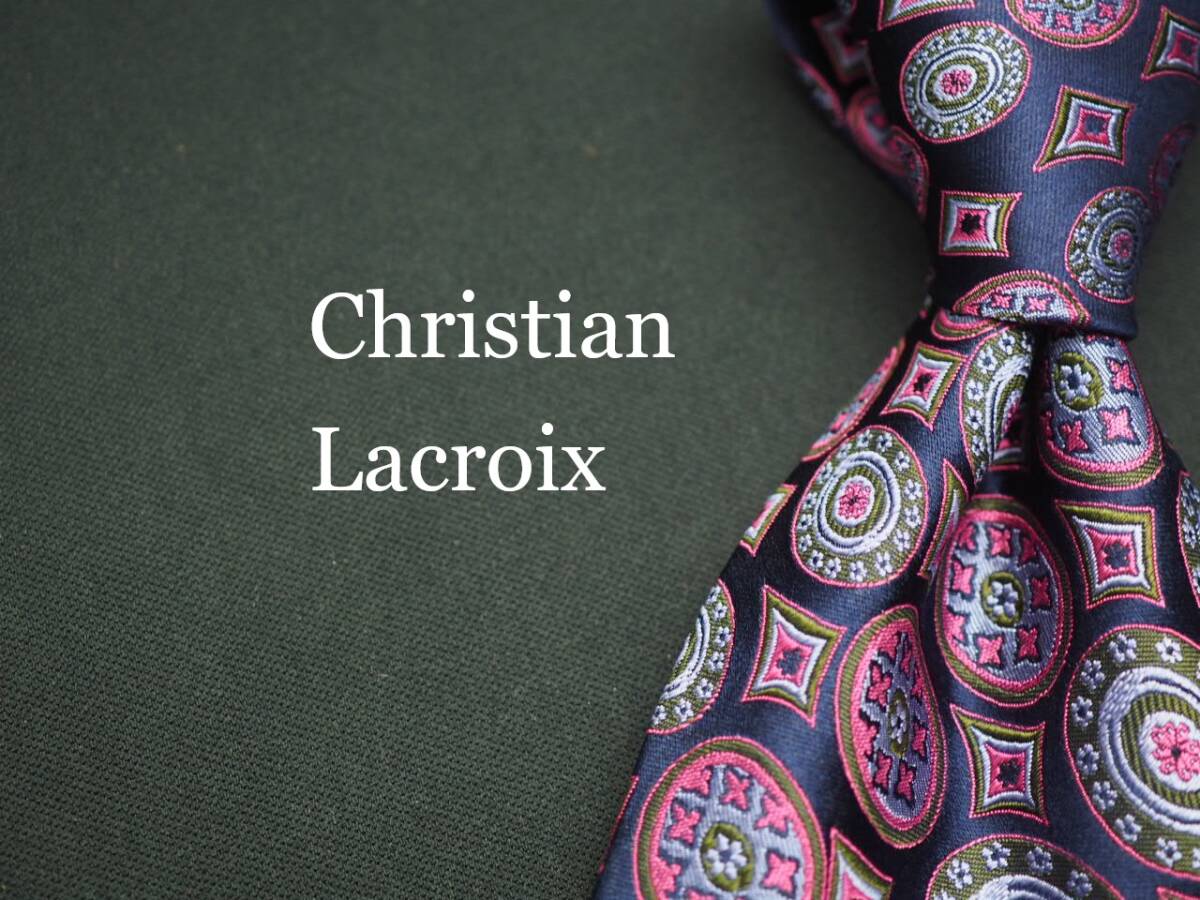 美品【Christian Lacroix クリスチャン ラクロア】 J 2415 SILK ブランド ネクタイ 古着 良品 転売 仕入