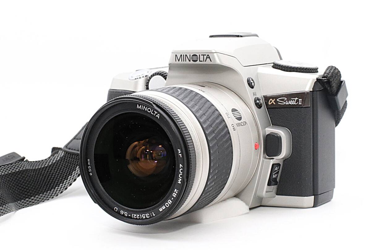 【完動品】MINOLTA αSWeet Ⅱ フィルム 一眼レフ カメラ 初心者 ダブルズーム レンズ付き AF カメラバッグ REMOTE CONTROL 