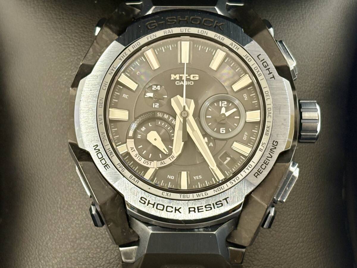 BD9469H CASIO G-SHOCK MT-G メンズ 腕時計 アナログ 3針 電波ソーラー ブラック MTG-B4000 ラバーベルト 箱付 現状稼働品