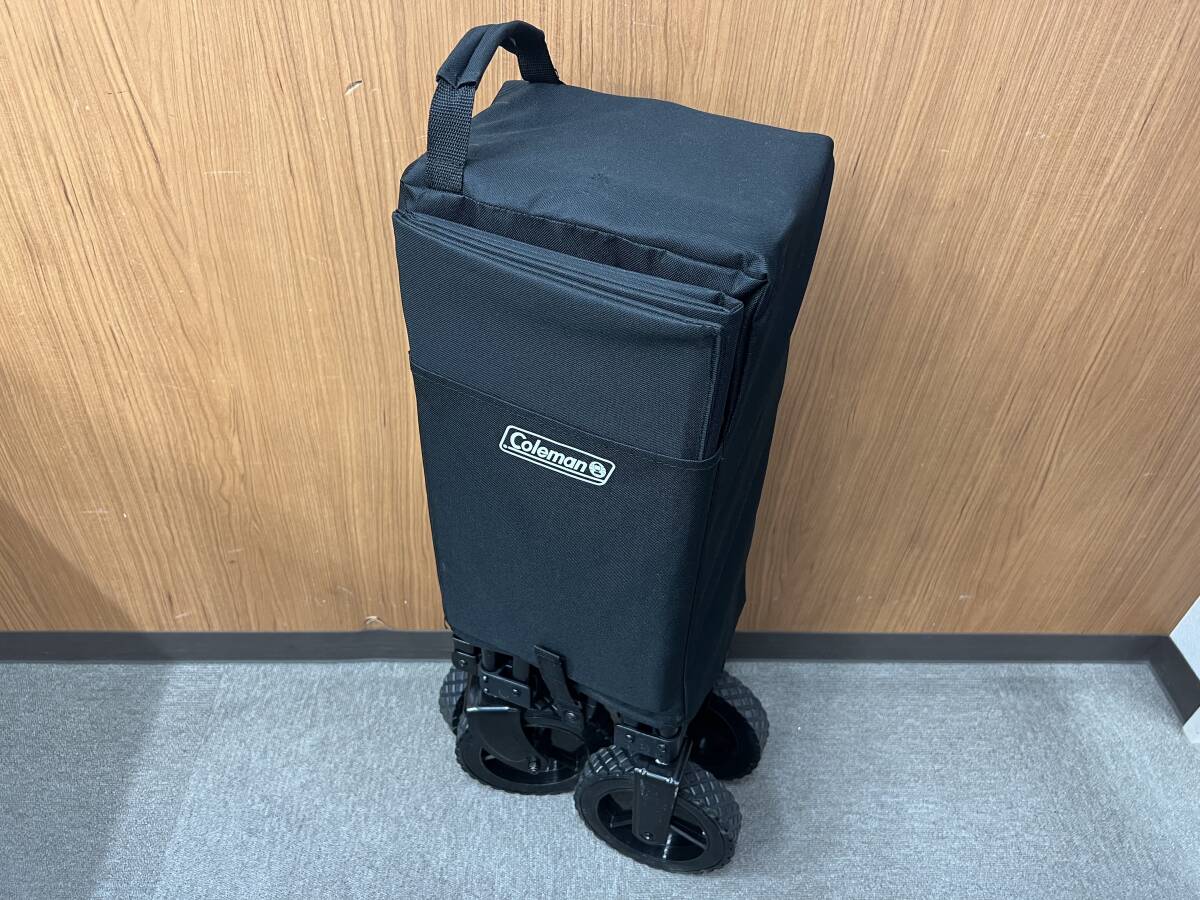 IY98703D　【同梱不可】　Coleman　コールマン　アウトドアワゴン　キャリー　ブラック　キャンプ用品　キャンプギア　現状品