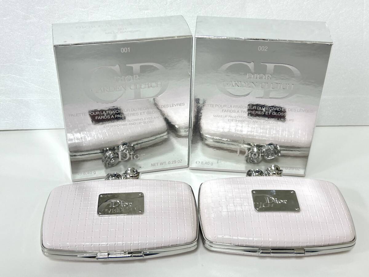 BD9092S クリスチャンディオール/Dior/CD 2点おまとめ ガーデンクラッチ 001＆002 コスメ アイシャドウ/リップグロス 限定品 現状品