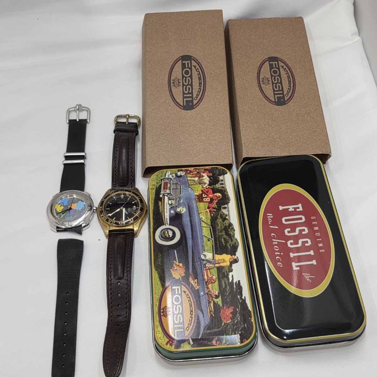 FOSSIL TM-6276 + benetton by Bulova 腕時計2点セット フォッシル