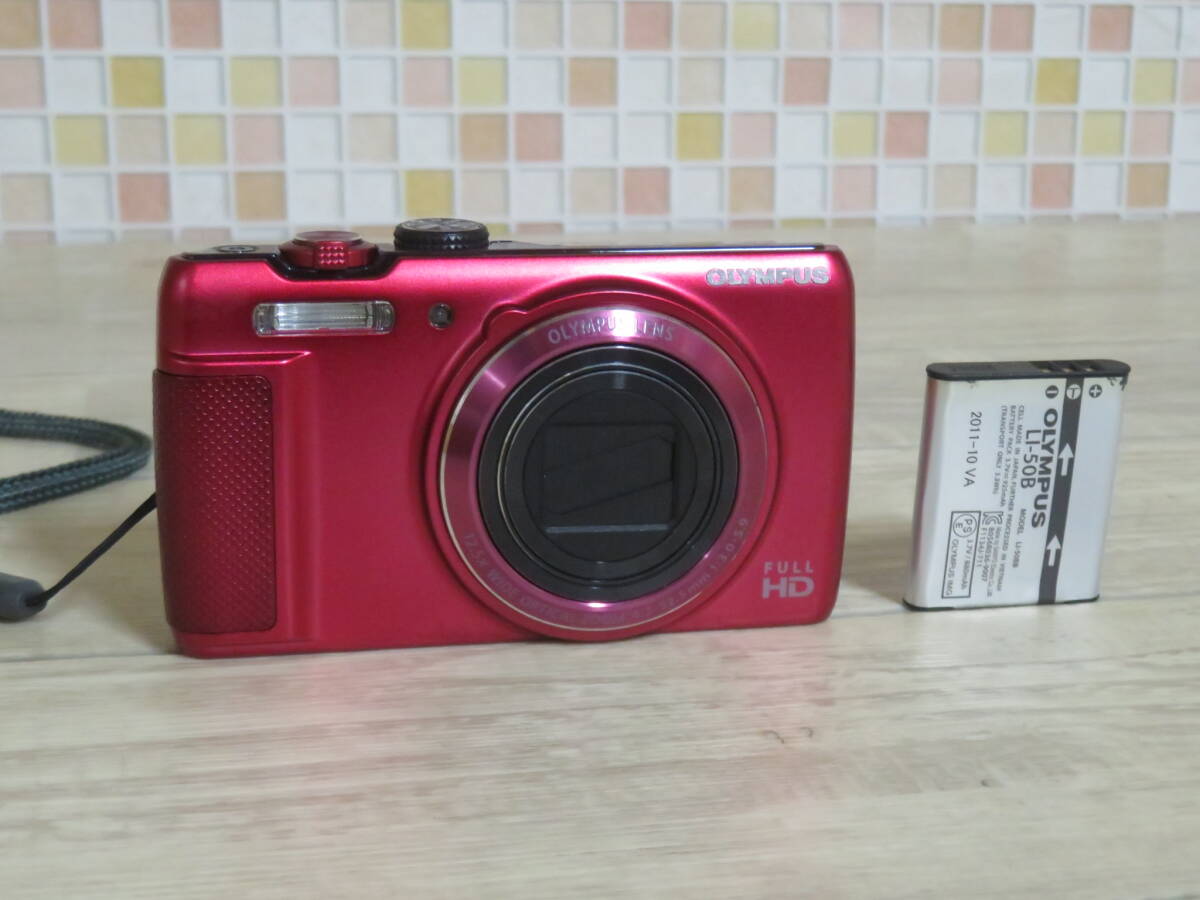 美品! OLYMPUS オリンパス SH-21 コンパクトデジタルカメラ レッド 室内保管品 非喫煙環境です 