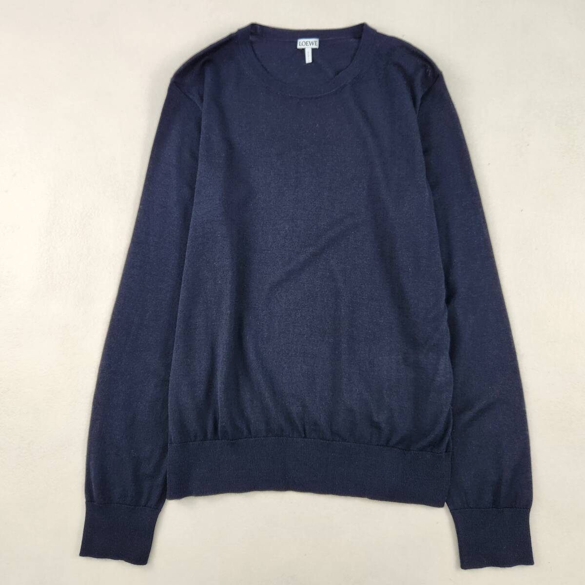 美品　LOEWEニットロエベ メンズ ウール 薄手 サマーウール L XL相当