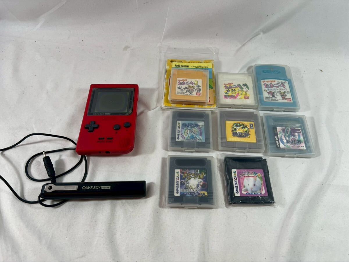 ⑥ GAMEBOY ゲームボーイポケット　MGB-001 カセット8本まとめ　【06123】