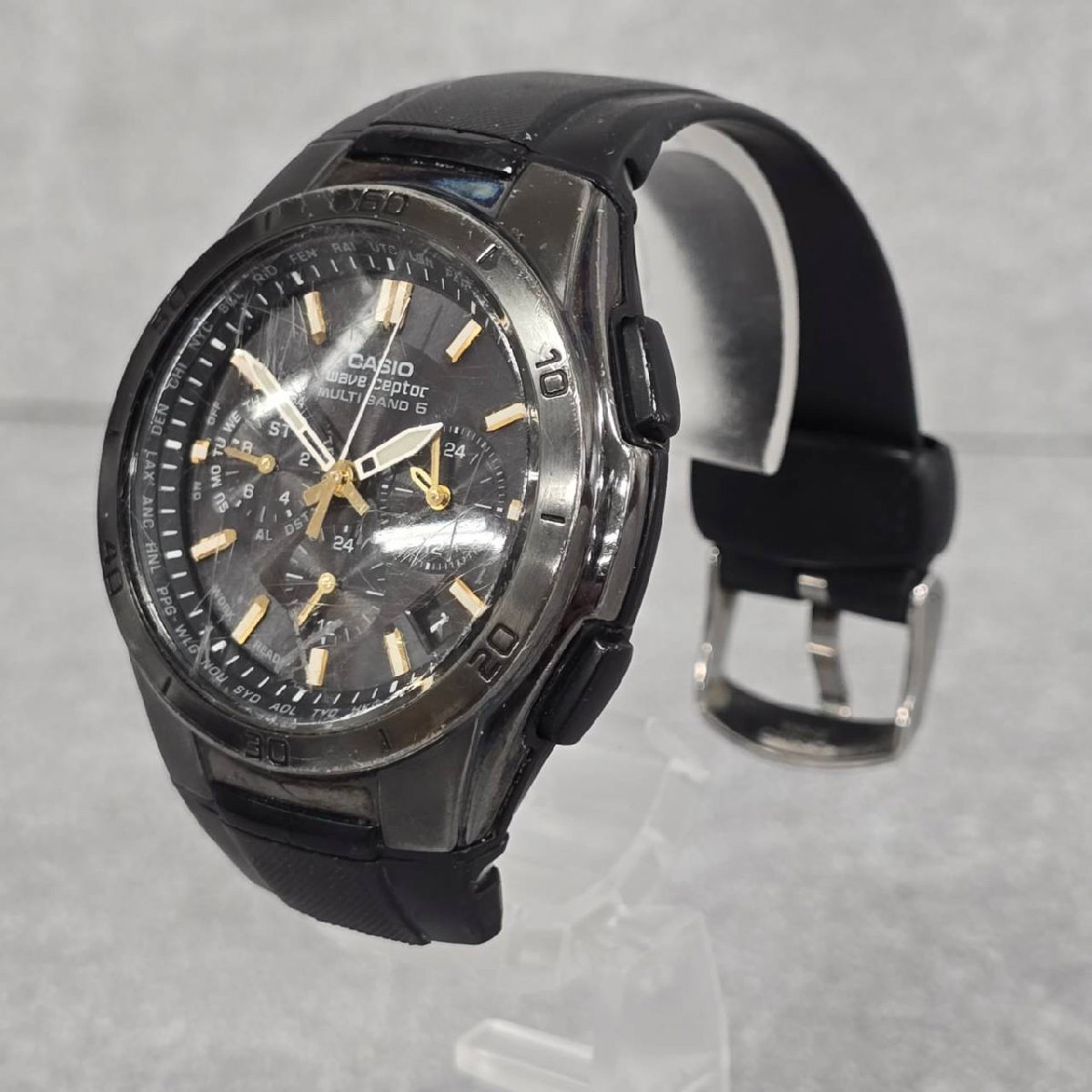 NT2961 CASIO カシオ wave cepfor WVQ-M410 電波ソーラー 腕時計 現状渡し 中古 ジャンク品