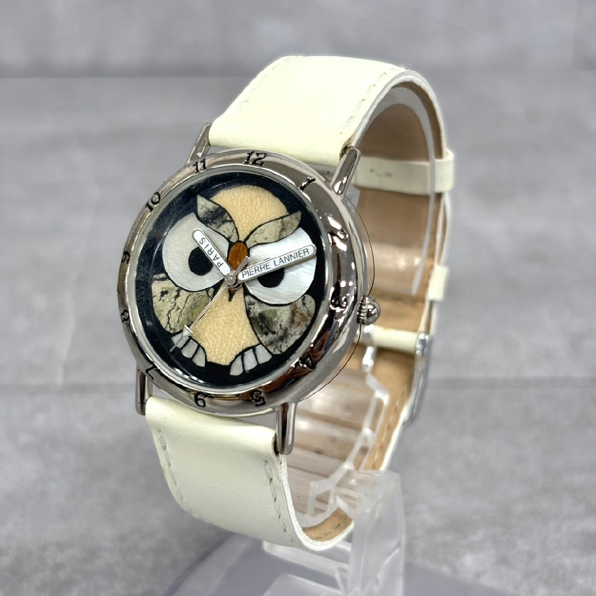 NT2824 PIERRE LANNIER ピエールラニエ フクロウ 999限定 シリアル333 腕時計 クオー現状渡し 中古 ジャンク品