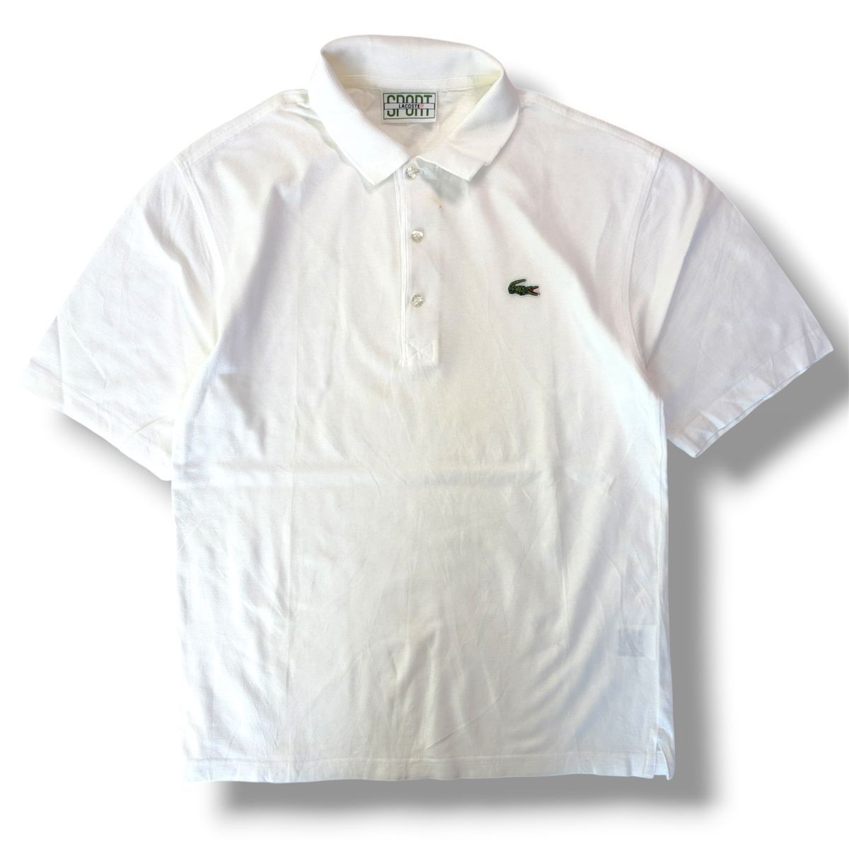 国内正規品★ LACOSTE SPORT ラコステ スポーツ メンズ 半袖ポロシャツ 襟付きTシャツ 白 3サイズ ワンポイント ロゴ刺繍 ワニ トップス