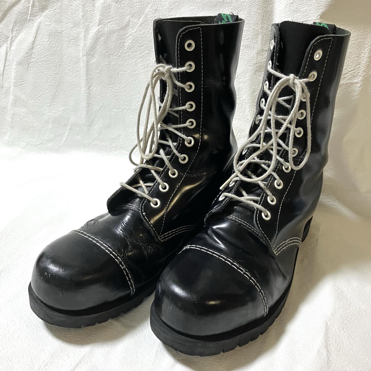 Getta Grip ゲッタグリップ 10ホール ブーツ UK9 28cm BWFH7510GG 黒白 ★ Dr.Martens ドクターマーチン George Cox ジョージコックス PUNK